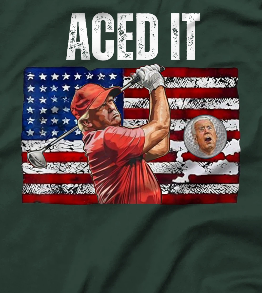 Trump Vs Biden Shirt Aced It Funny Trump 2024 Republican T-Shirt