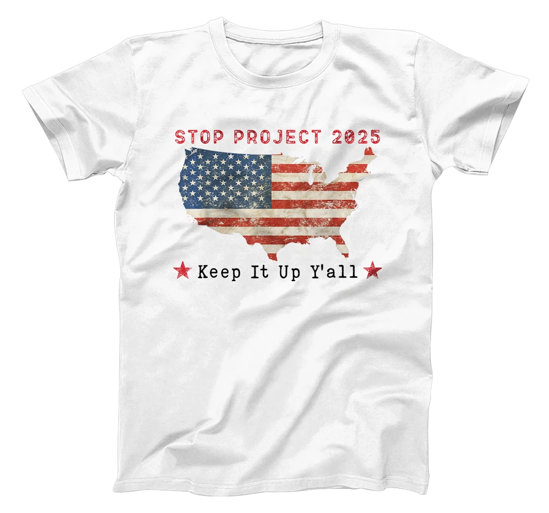 Stop Project 2025 pro Democracy Anti Trump Election 2024 T-Shirt