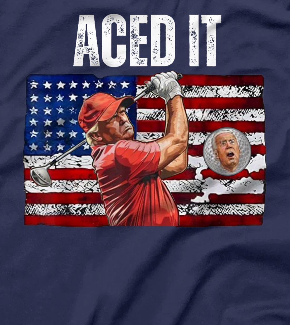 Trump Vs Biden Shirt Aced It Funny Trump 2024 Republican T-Shirt