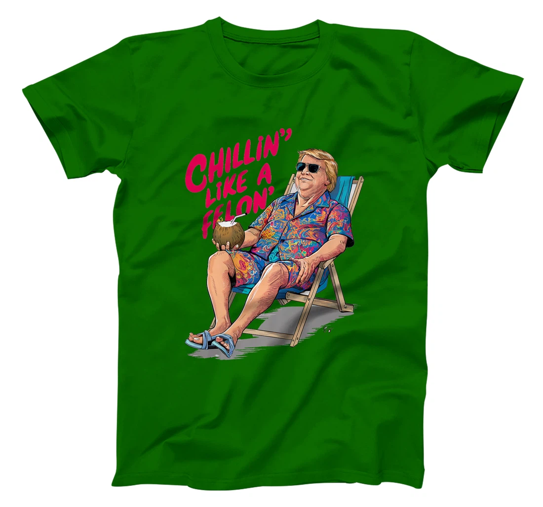 Trump Summer 2024 Chillin Like A Felon Funny Premium T-Shirt