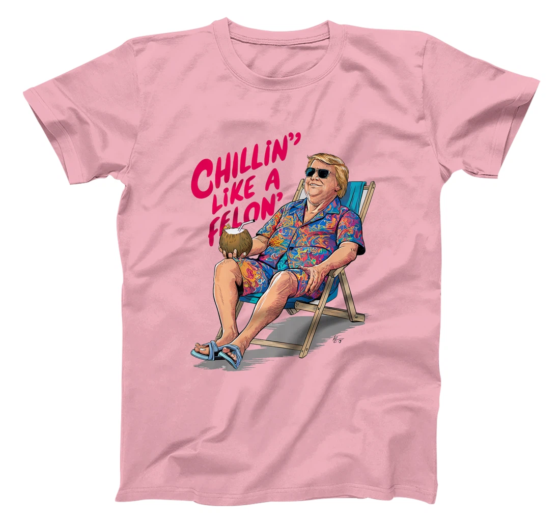 Trump Summer 2024 Chillin Like A Felon Funny Premium T-Shirt