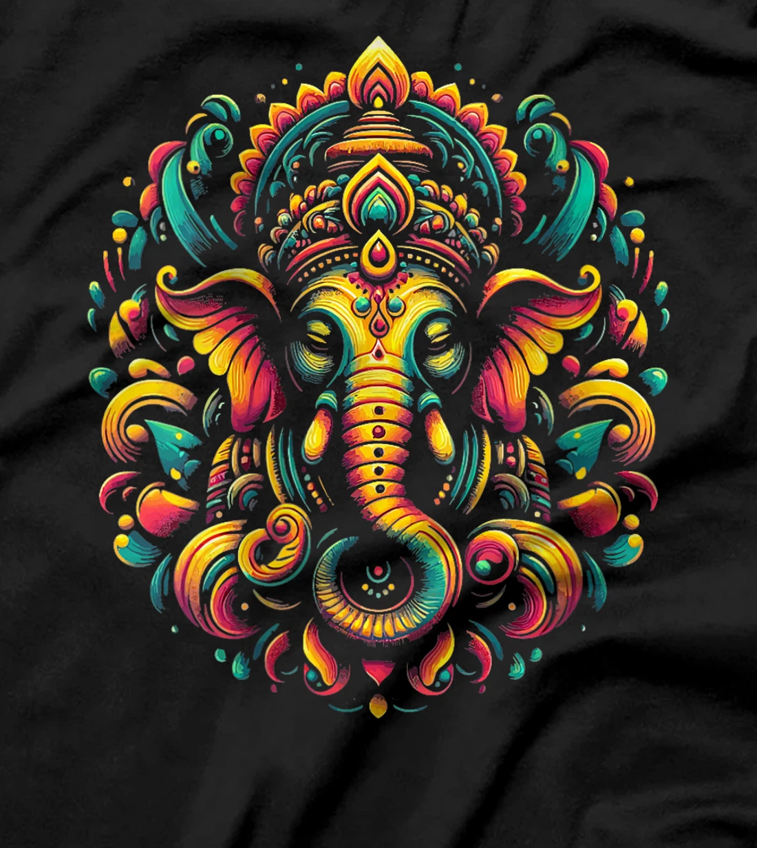Womens Ganesh Symbol Yoga Hindu Elephant God Ganesha Puja T-Shirt