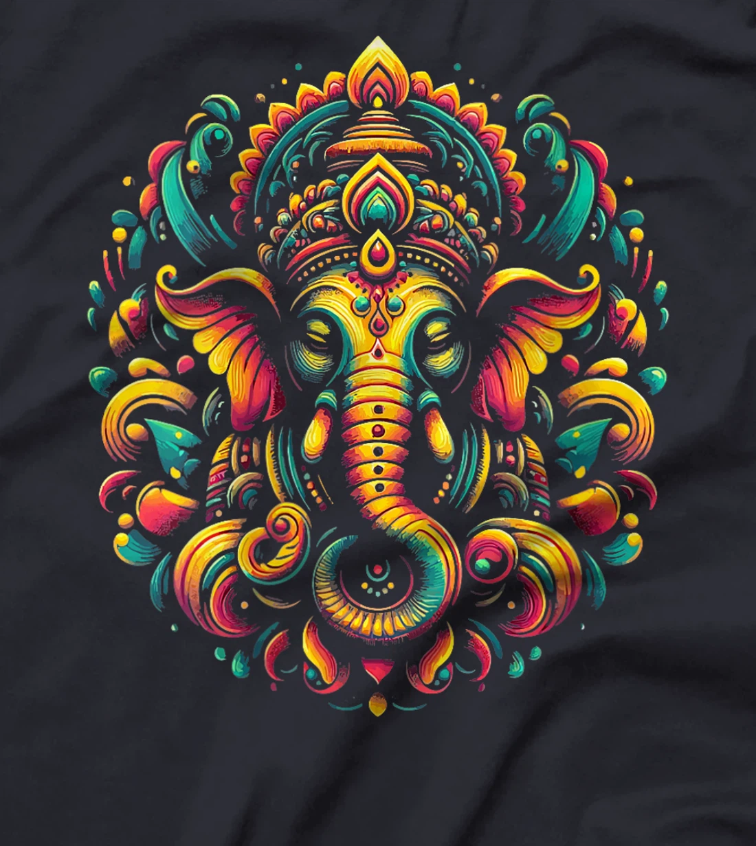 Womens Ganesh Symbol Yoga Hindu Elephant God Ganesha Puja T-Shirt