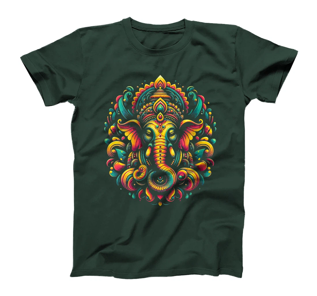 Womens Ganesh Symbol Yoga Hindu Elephant God Ganesha Puja T-Shirt