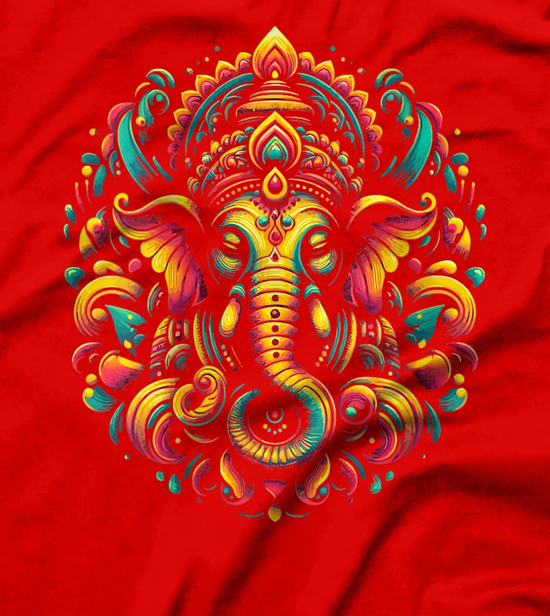 Womens Ganesh Symbol Yoga Hindu Elephant God Ganesha Puja T-Shirt