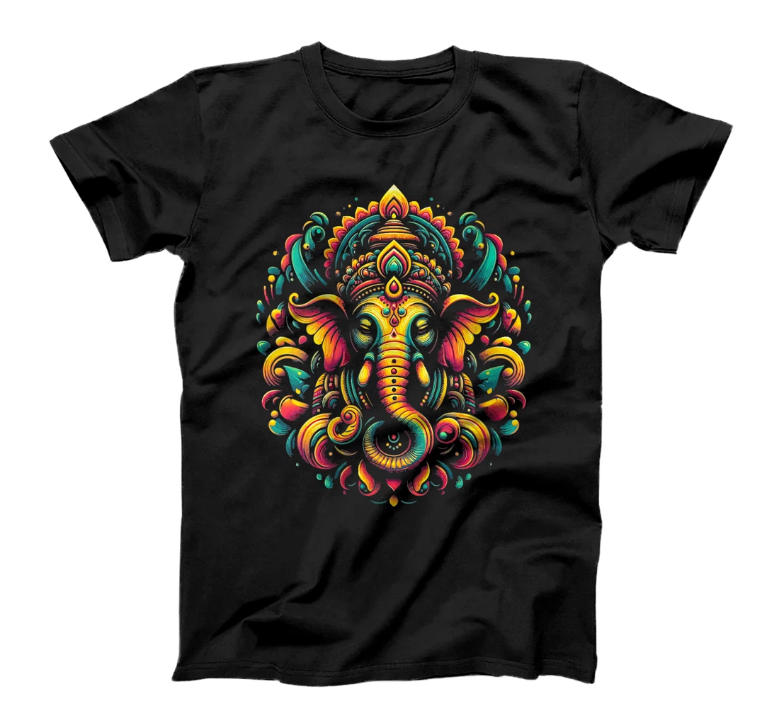 Womens Ganesh Symbol Yoga Hindu Elephant God Ganesha Puja T-Shirt