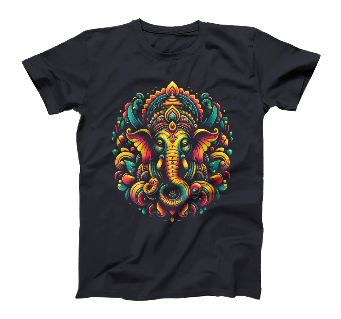 Womens Ganesh Symbol Yoga Hindu Elephant God Ganesha Puja T-Shirt
