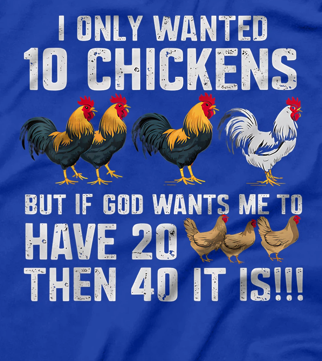 Womens I Only Wanted 10 Chickens But If God Wants Me T-Shirt