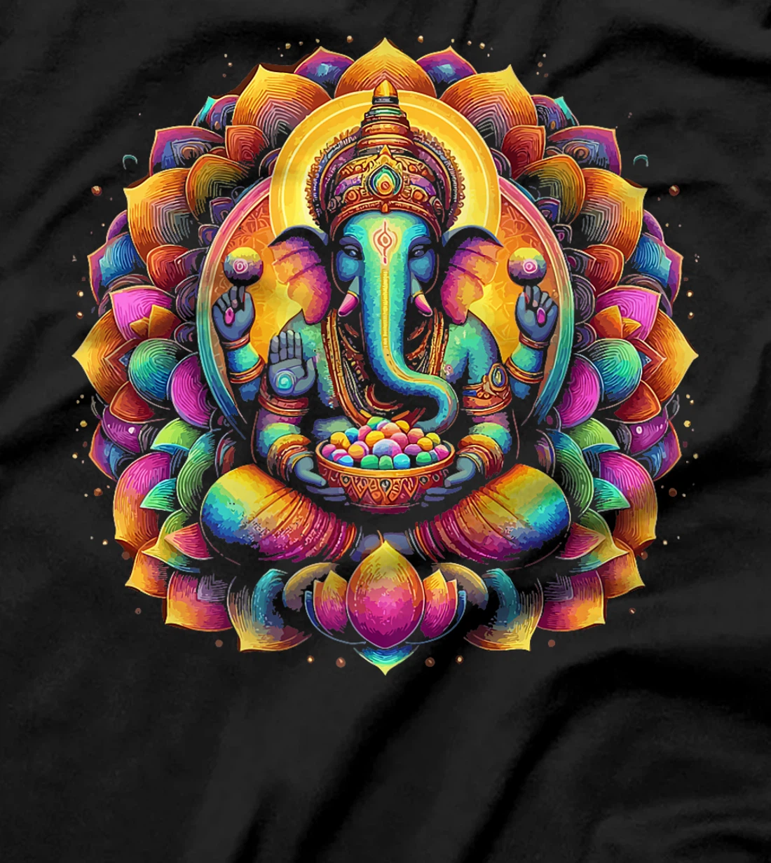 Ganesh Symbol Yoga Hindu Elephant God Ganesha Puja Premium T-Shirt