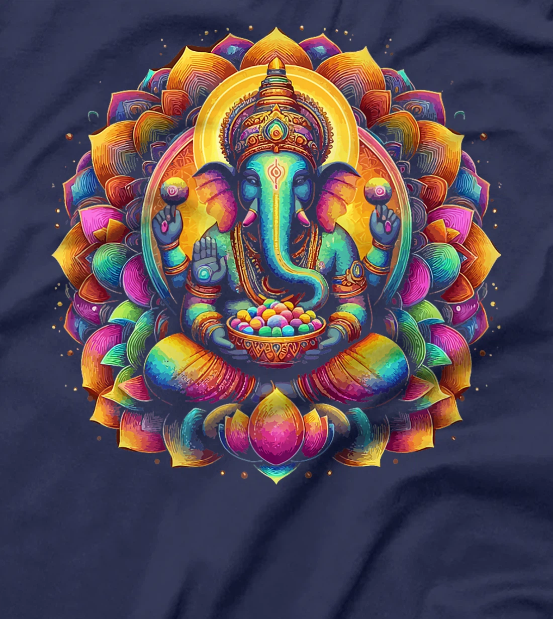Ganesh Symbol Yoga Hindu Elephant God Ganesha Puja Premium T-Shirt