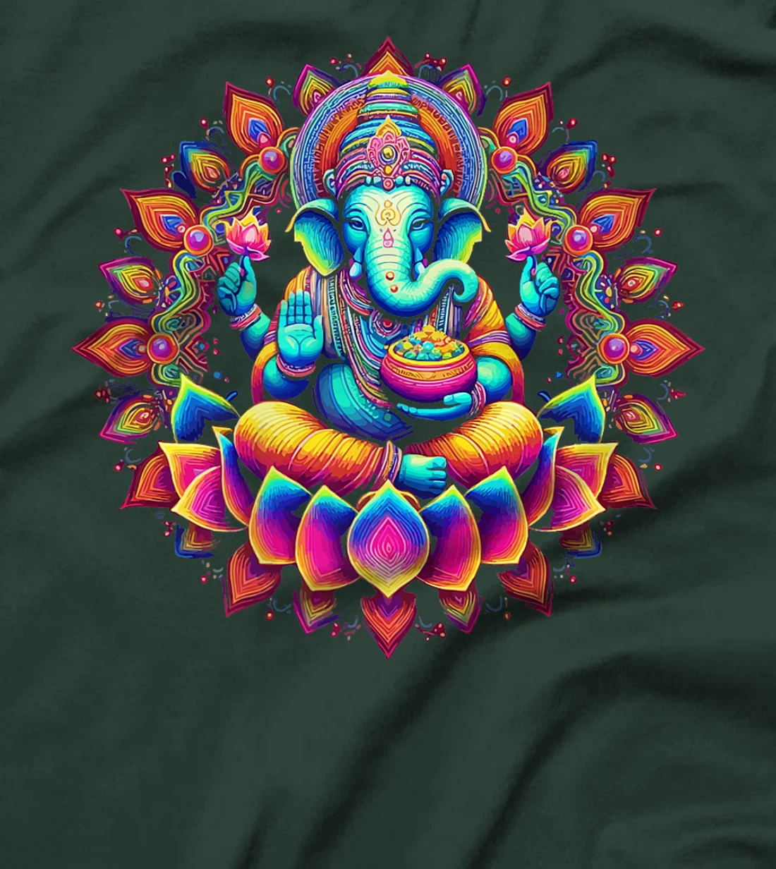Ganesh Symbol Yoga Hindu Elephant God Ganesha Puja Premium T-Shirt