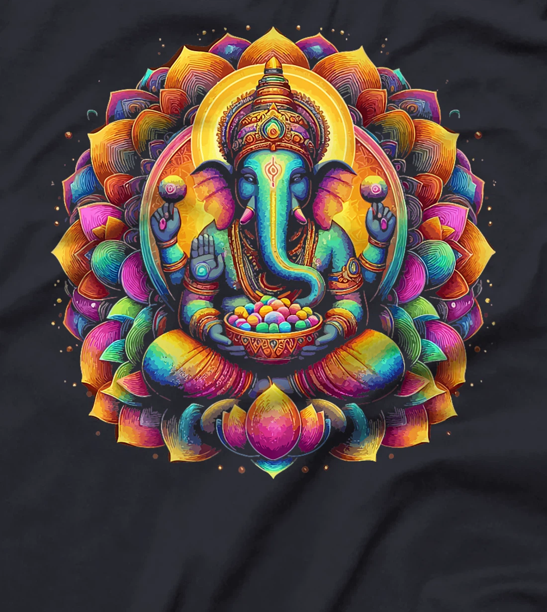 Ganesh Symbol Yoga Hindu Elephant God Ganesha Puja Premium T-Shirt