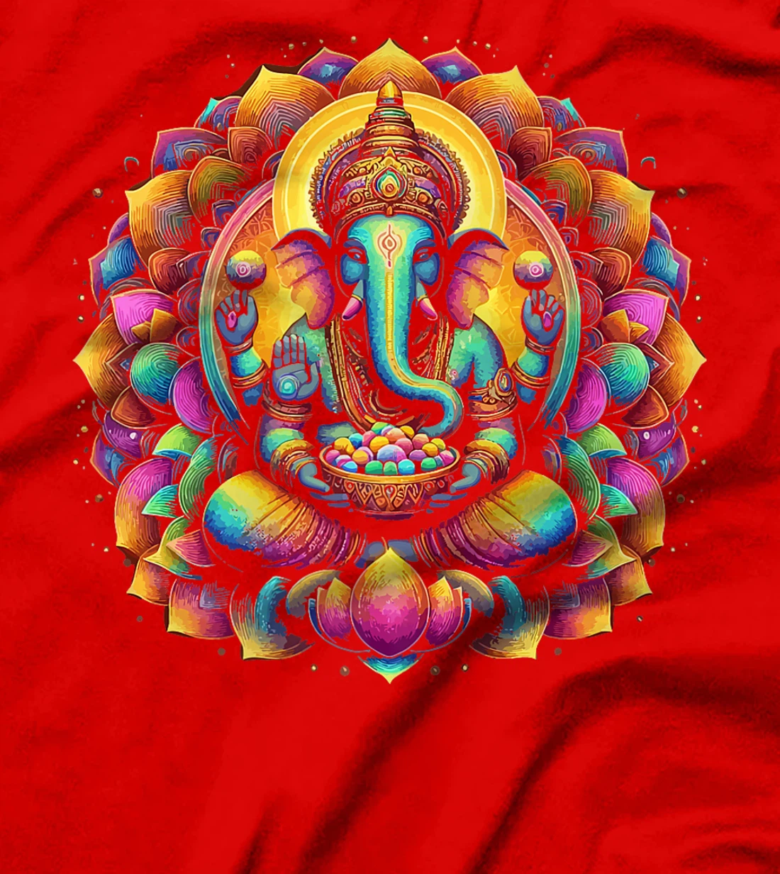 Ganesh Symbol Yoga Hindu Elephant God Ganesha Puja Premium T-Shirt