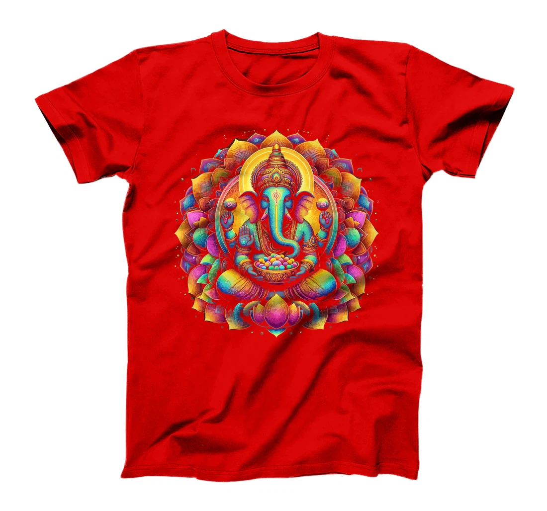 Ganesh Symbol Yoga Hindu Elephant God Ganesha Puja Premium T-Shirt