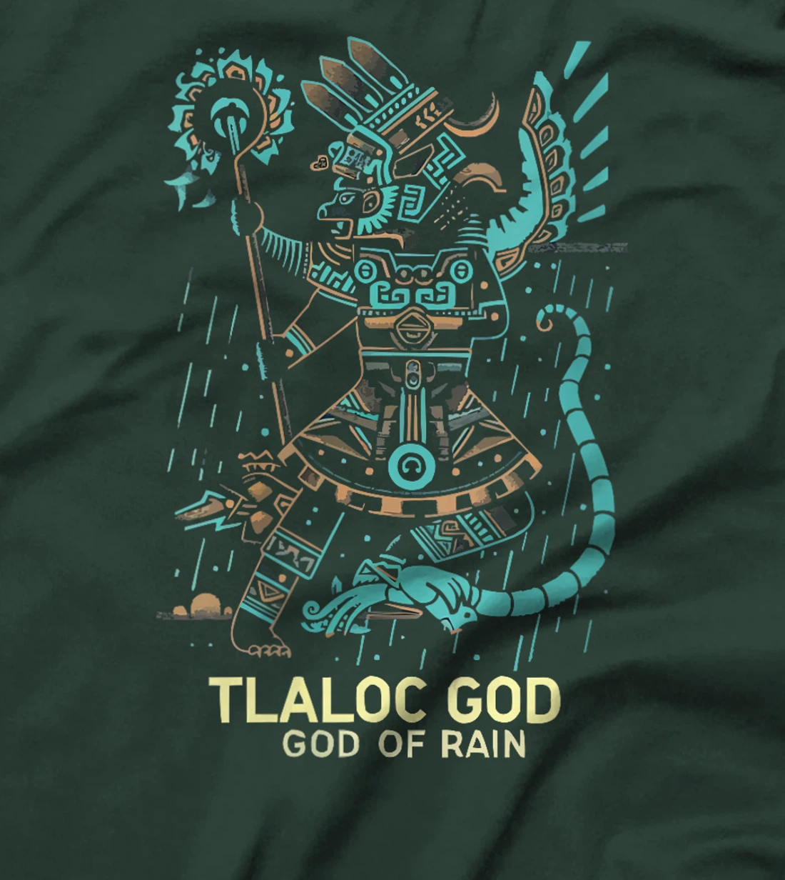 Womens Aztec God Aztec Culture Mayan Indigenous Tlaloc Statue T-Shirt