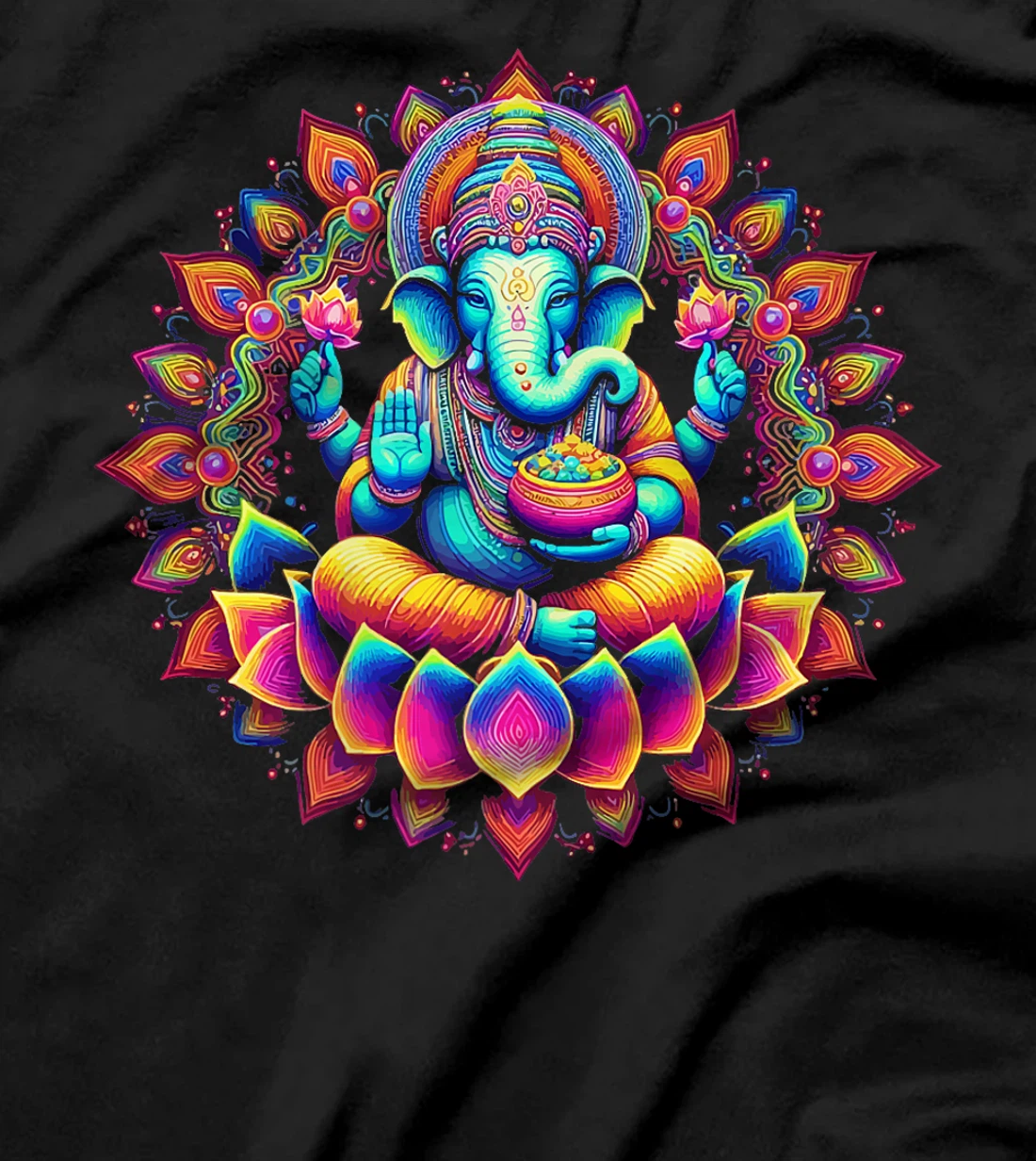 Ganesh Symbol Yoga Hindu Elephant God Ganesha Puja Premium T-Shirt