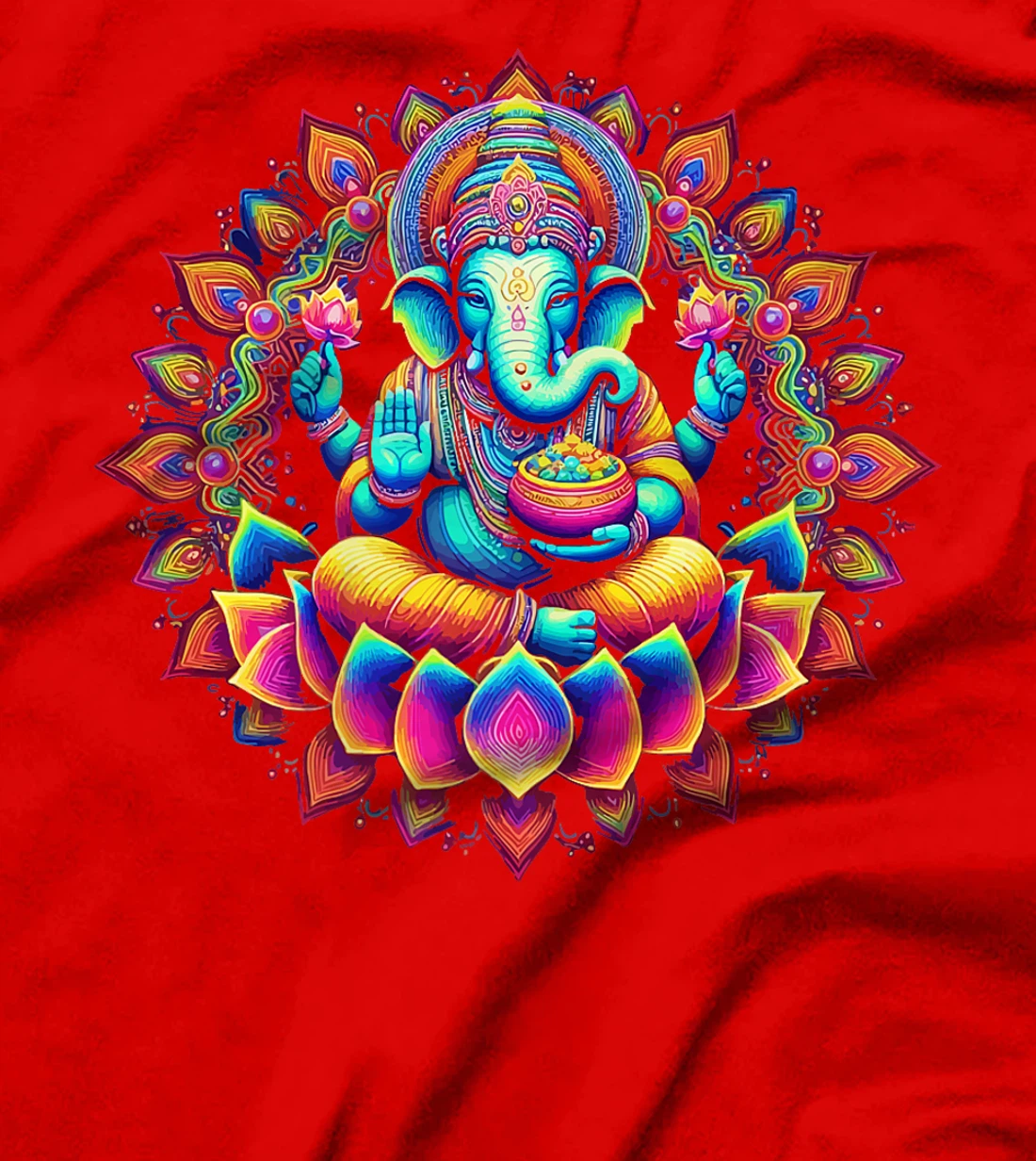 Ganesh Symbol Yoga Hindu Elephant God Ganesha Puja Premium T-Shirt