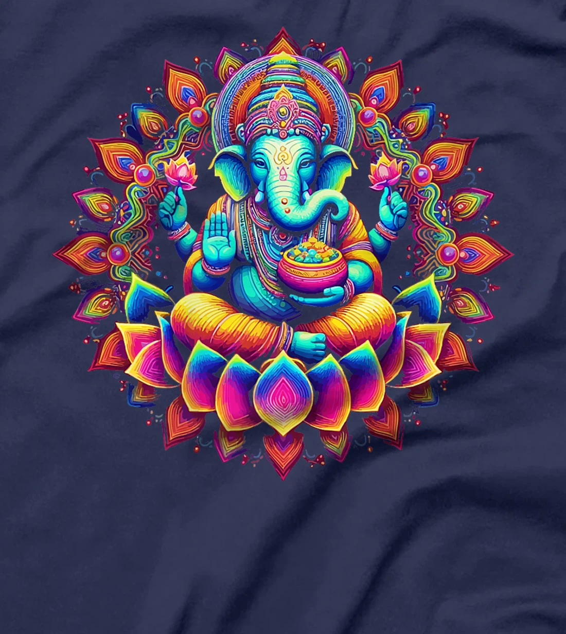 Ganesh Symbol Yoga Hindu Elephant God Ganesha Puja Premium T-Shirt