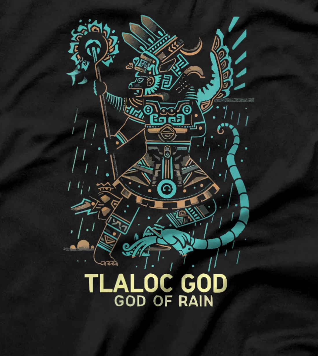 Womens Aztec God Aztec Culture Mayan Indigenous Tlaloc Statue T-Shirt
