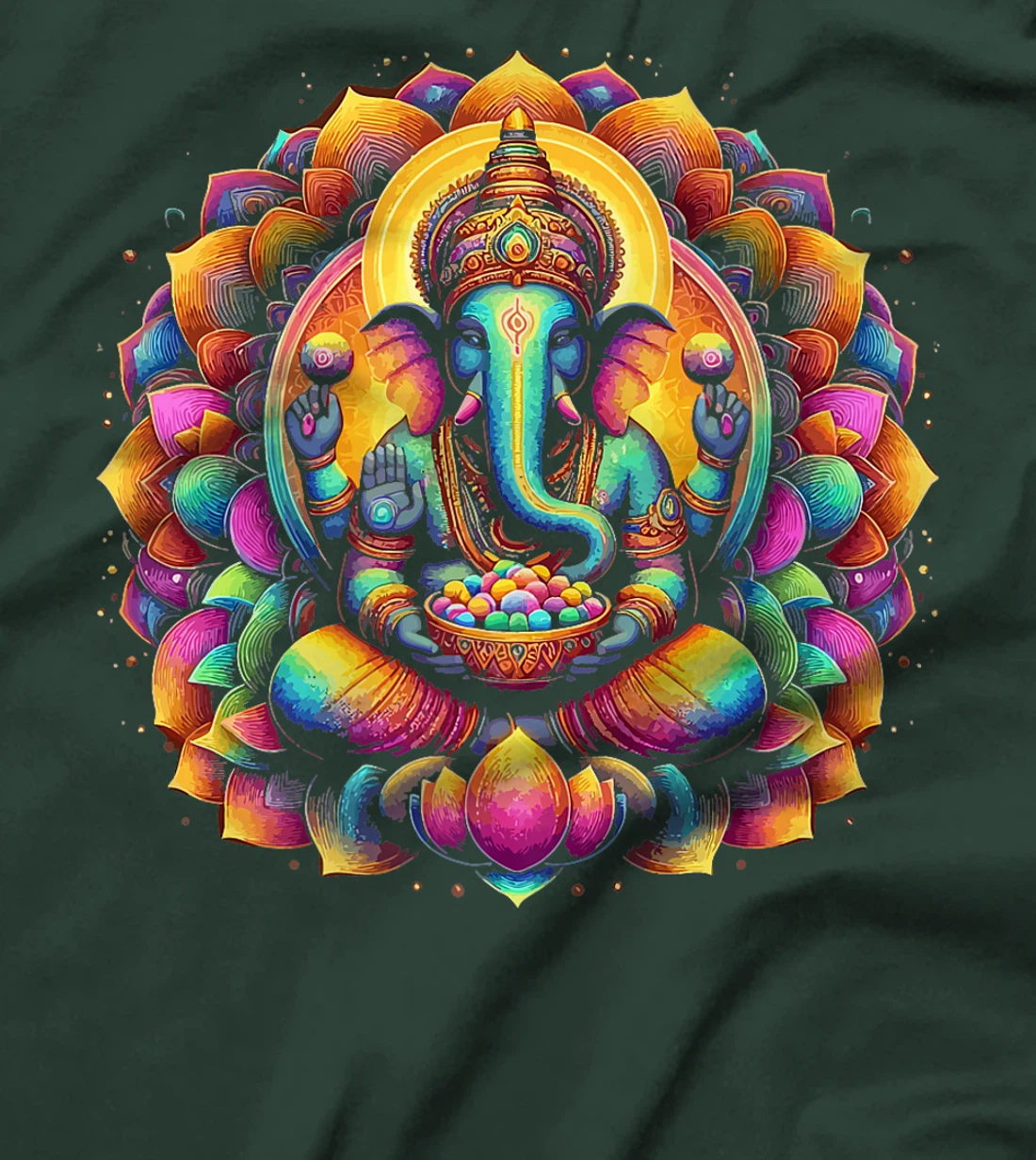 Ganesh Symbol Yoga Hindu Elephant God Ganesha Puja Premium T-Shirt
