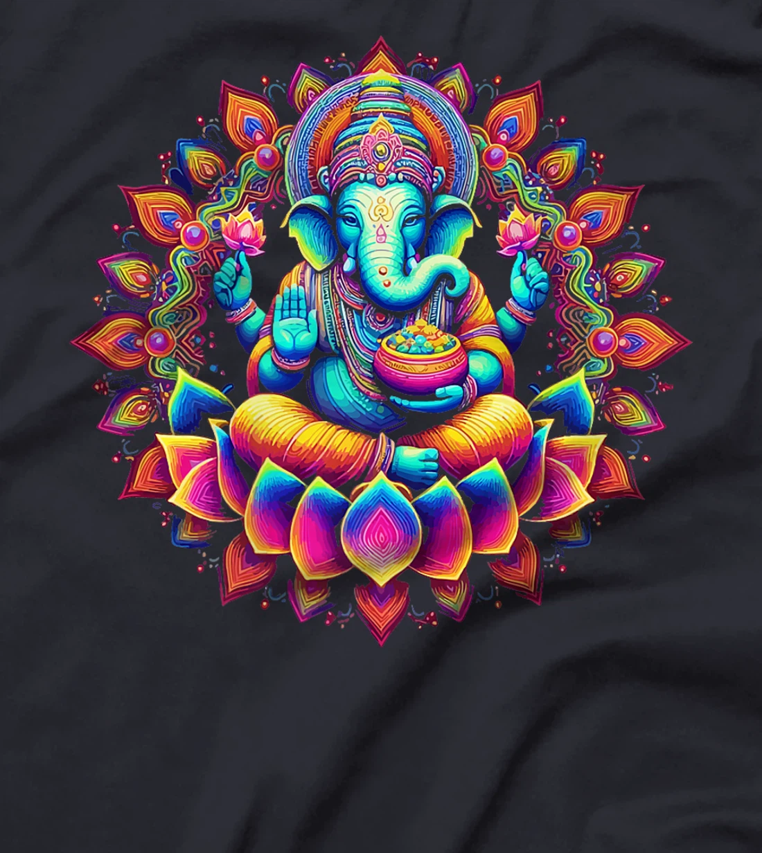 Ganesh Symbol Yoga Hindu Elephant God Ganesha Puja Premium T-Shirt