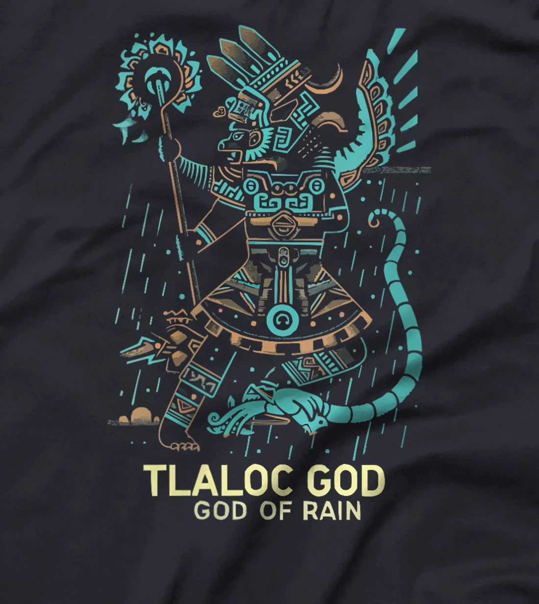 Womens Aztec God Aztec Culture Mayan Indigenous Tlaloc Statue T-Shirt