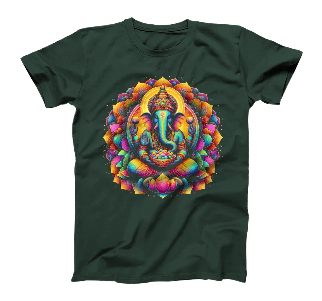 Ganesh Symbol Yoga Hindu Elephant God Ganesha Puja Premium T-Shirt