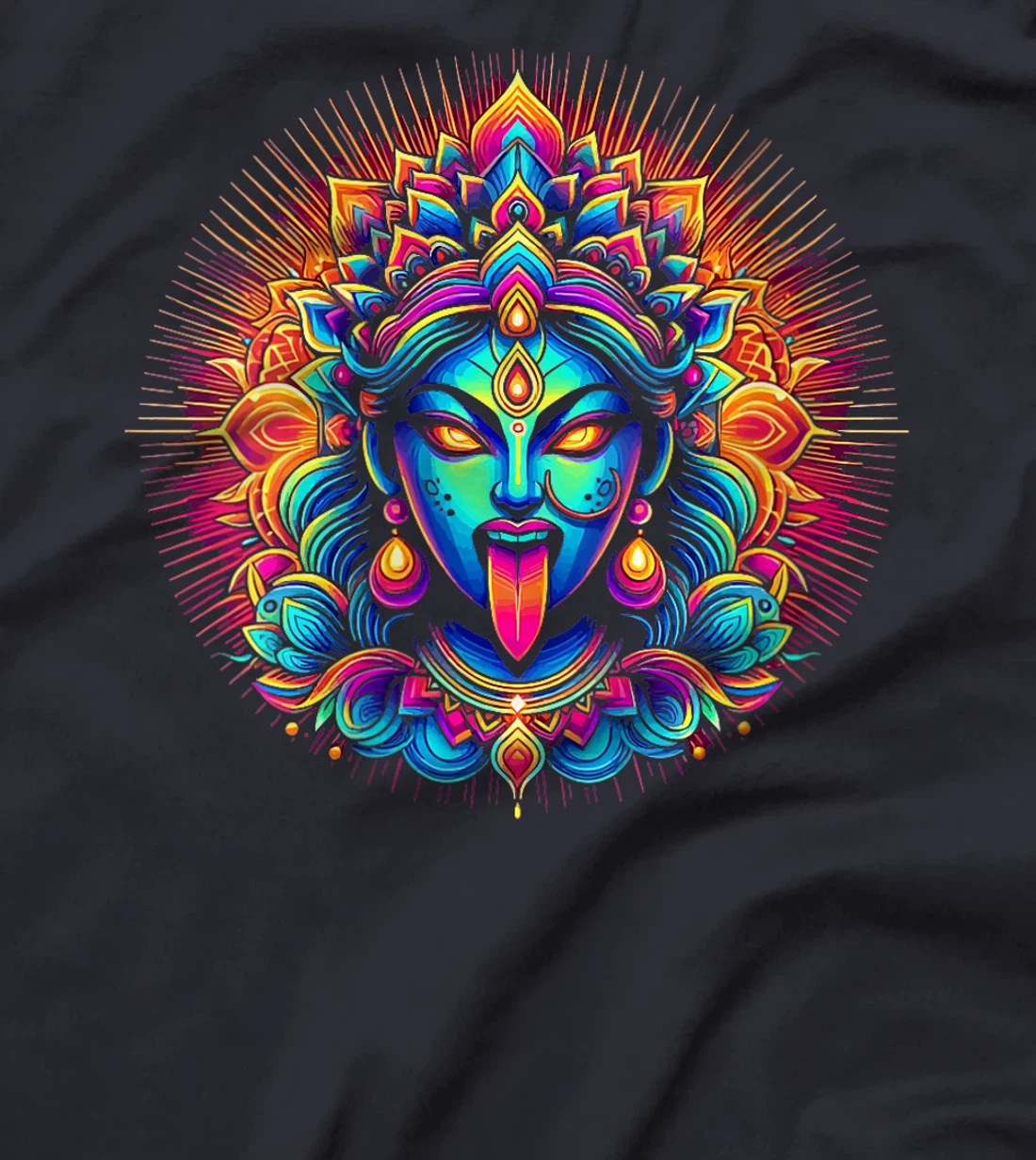 Womens Kali Ma Hindu Goddess Of Death Hindu Mother Fierce Warrior T-Shirt