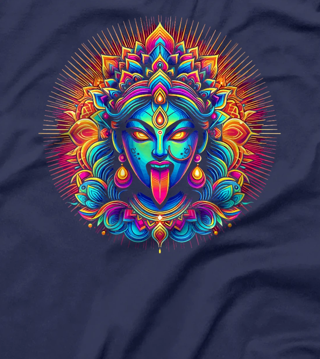 Womens Kali Ma Hindu Goddess Of Death Hindu Mother Fierce Warrior T-Shirt
