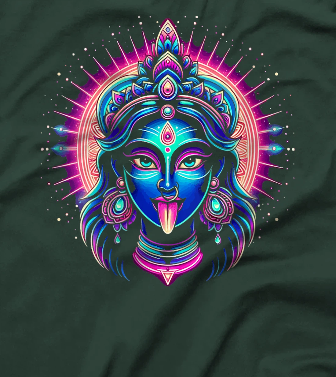 Womens Kali Ma Hindu Goddess Of Death Hindu Mother Fierce Warrior T-Shirt