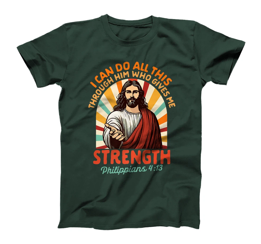 Christian Jesus God Religious I Can Do All This Through Him Premium T-Shirt