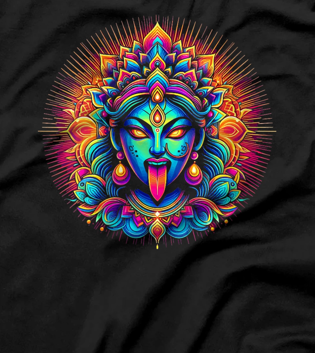 Womens Kali Ma Hindu Goddess Of Death Hindu Mother Fierce Warrior T-Shirt