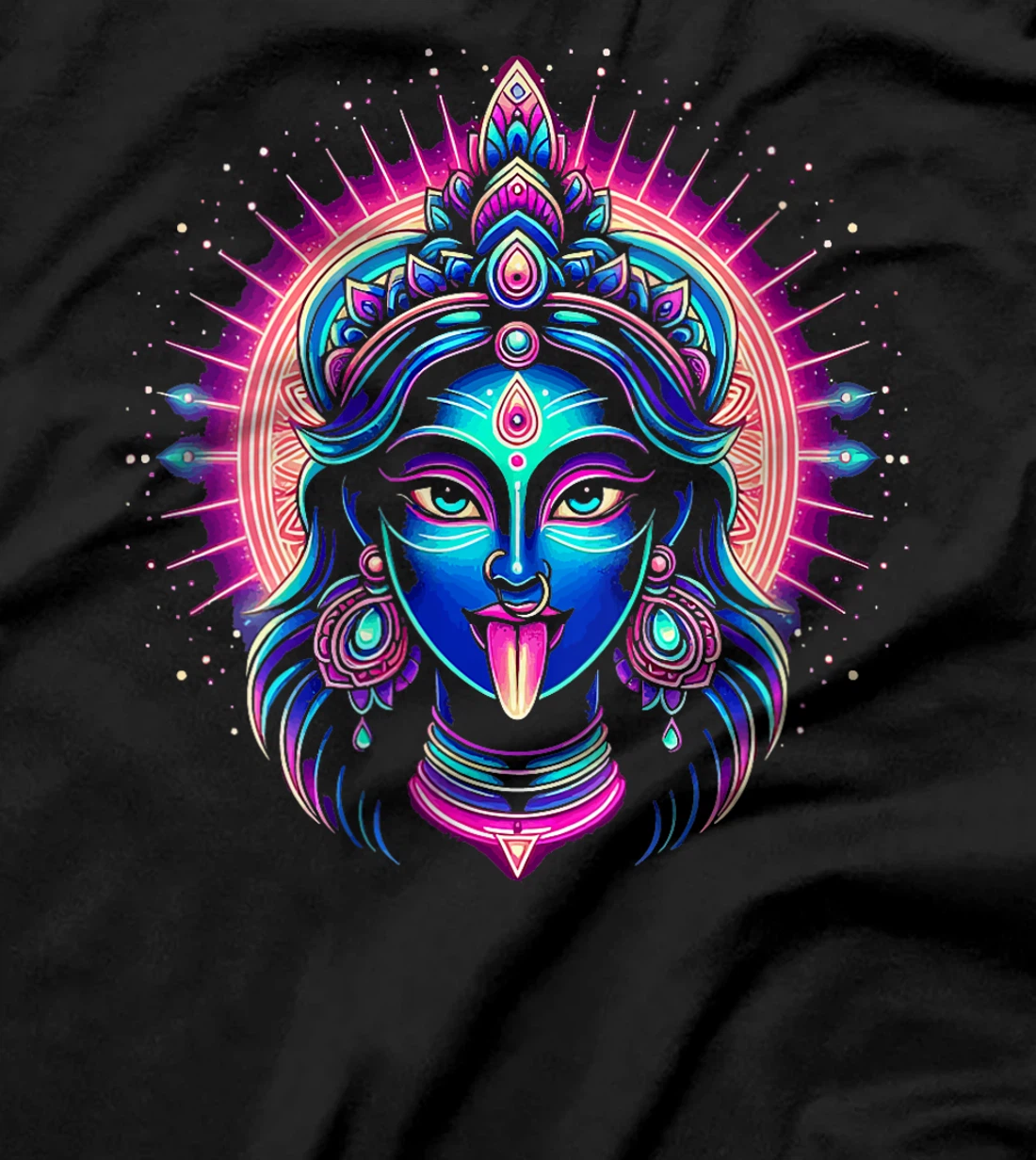 Womens Kali Ma Hindu Goddess Of Death Hindu Mother Fierce Warrior T-Shirt