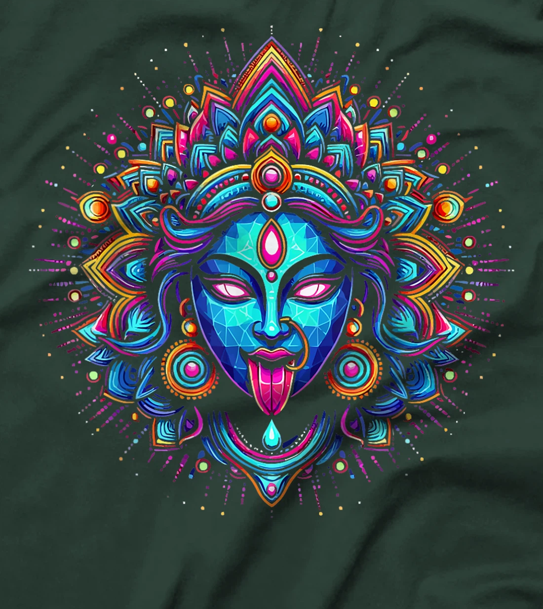 Kali Ma Hindu Goddess Of Death Hindu Mother Fierce Warrior T-Shirt