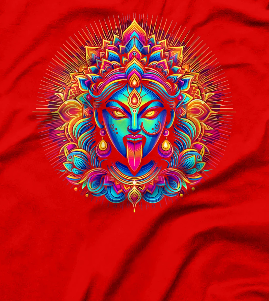 Womens Kali Ma Hindu Goddess Of Death Hindu Mother Fierce Warrior T-Shirt
