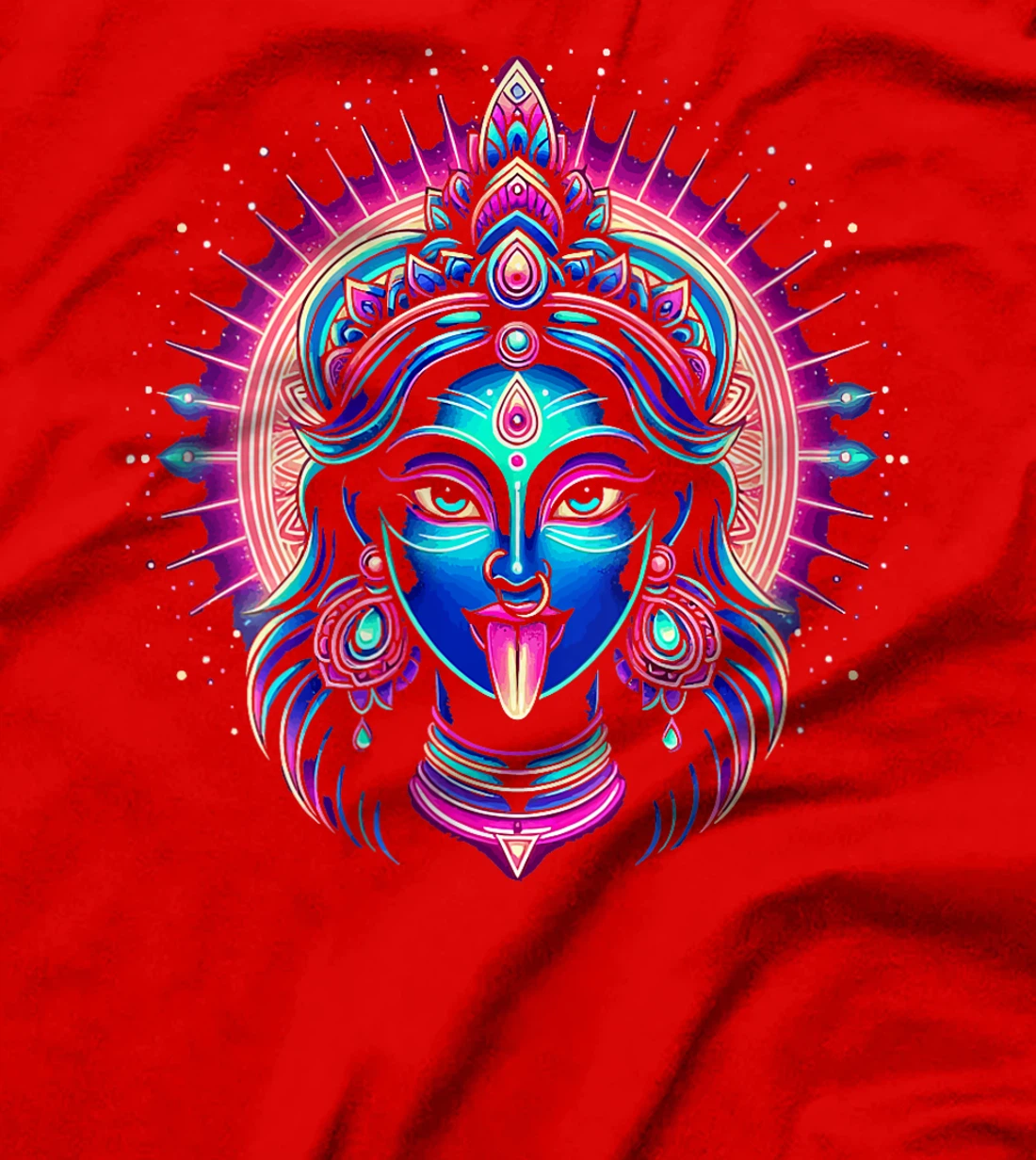 Womens Kali Ma Hindu Goddess Of Death Hindu Mother Fierce Warrior T-Shirt