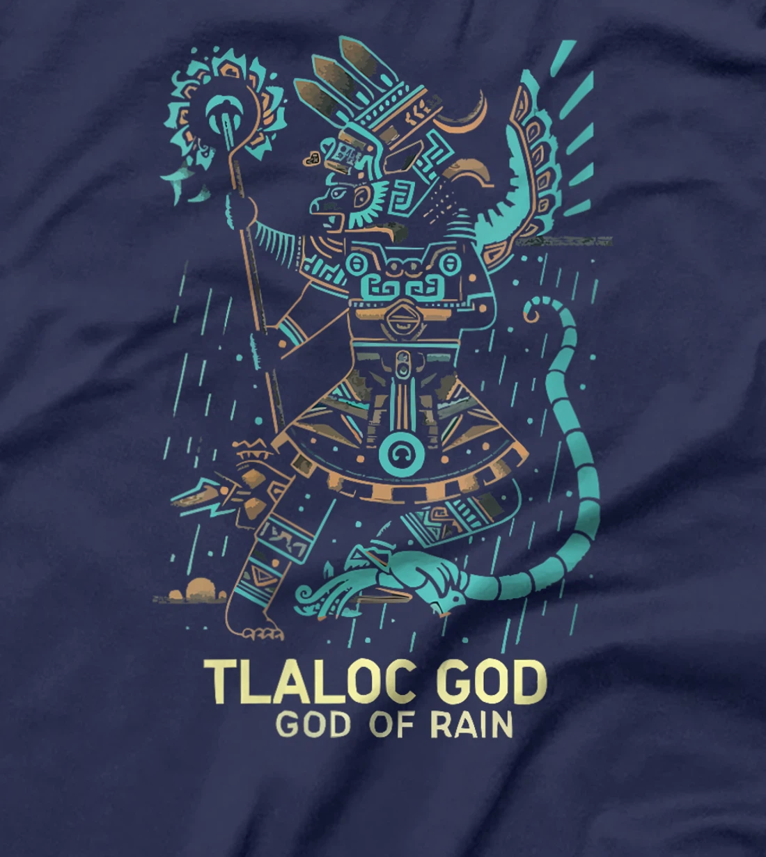 Womens Aztec God Aztec Culture Mayan Indigenous Tlaloc Statue T-Shirt