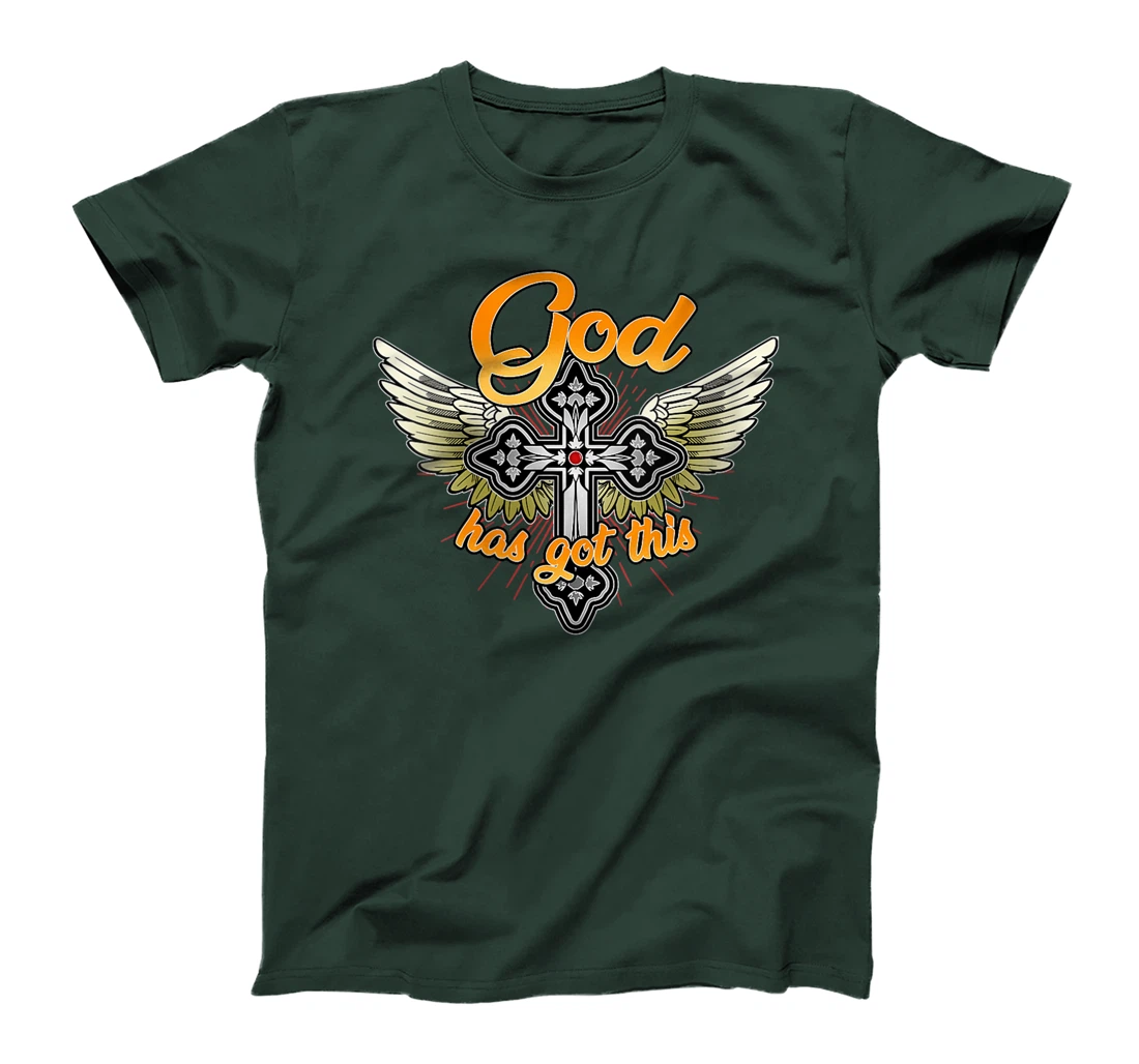 Womens Christian Inspirational V-Neck Shirt - God Has Got This T-Shirt