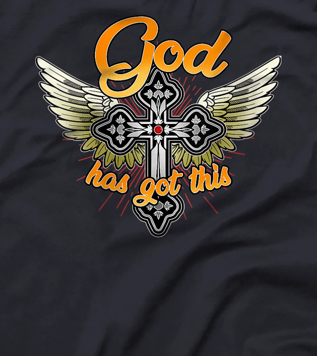 Womens Christian Inspirational V-Neck Shirt - God Has Got This T-Shirt