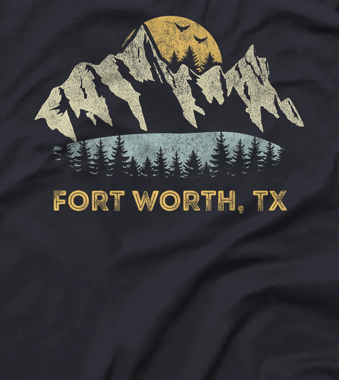 Womens Fort Worth Texas Mountain Sunset Sunrise TX T-Shirt