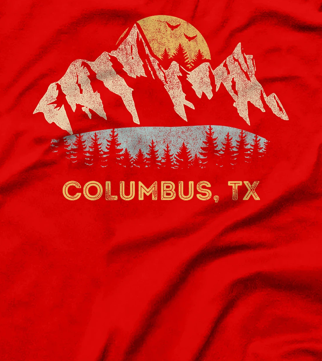 Columbus Texas Mountain Sunset Sunrise TX Premium T-Shirt