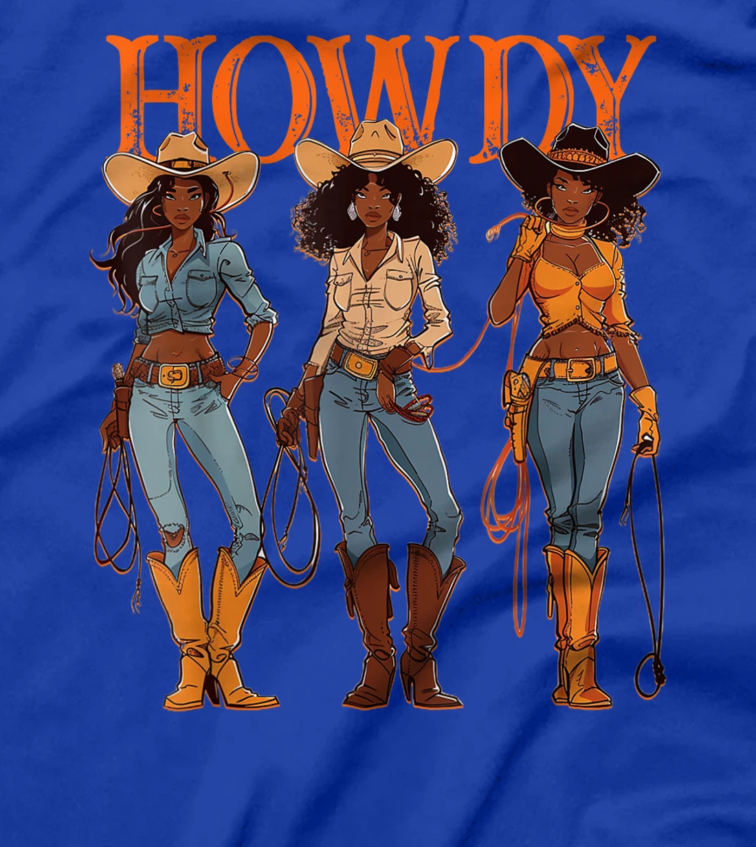 Juneteenth Cowgirl Western Rodeo Melanin History Texas Howdy T-Shirt