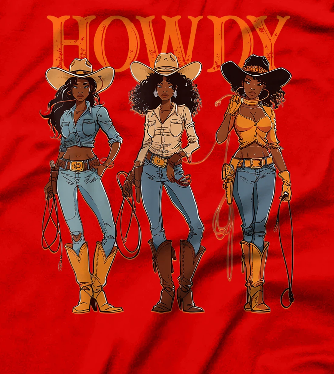 Juneteenth Cowgirl Western Rodeo Melanin History Texas Howdy T-Shirt