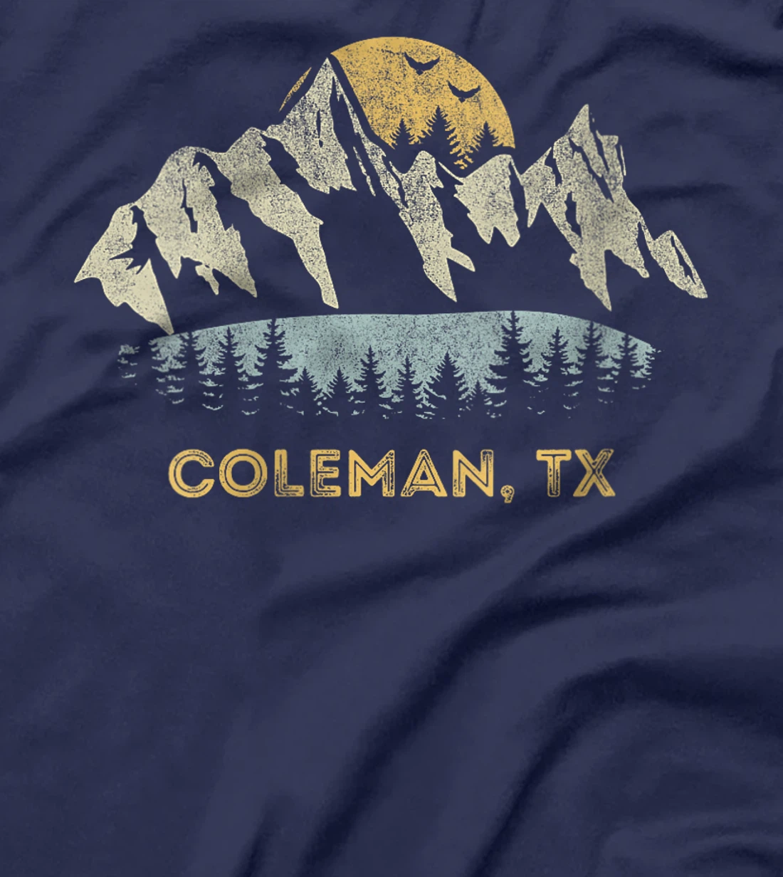 Womens Coleman Texas Mountain Sunset Sunrise TX T-Shirt