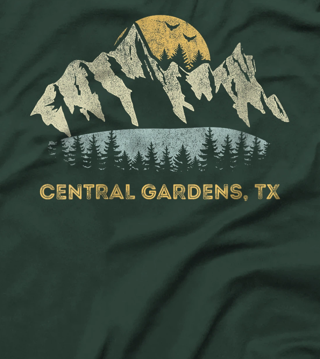 Womens Central Gardens Texas Mountain Sunset Sunrise TX T-Shirt