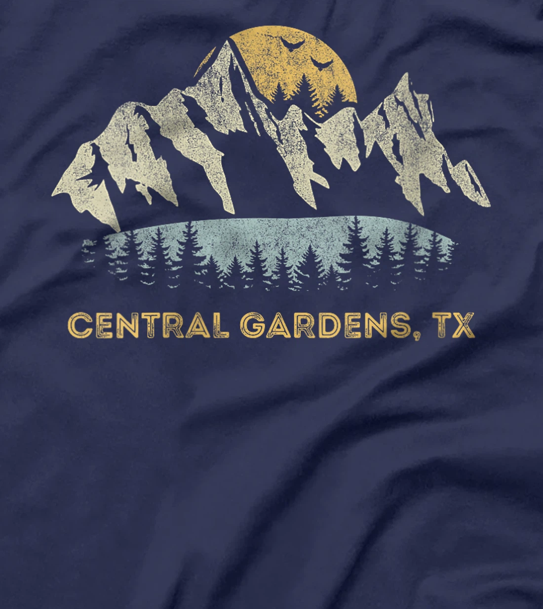 Womens Central Gardens Texas Mountain Sunset Sunrise TX T-Shirt