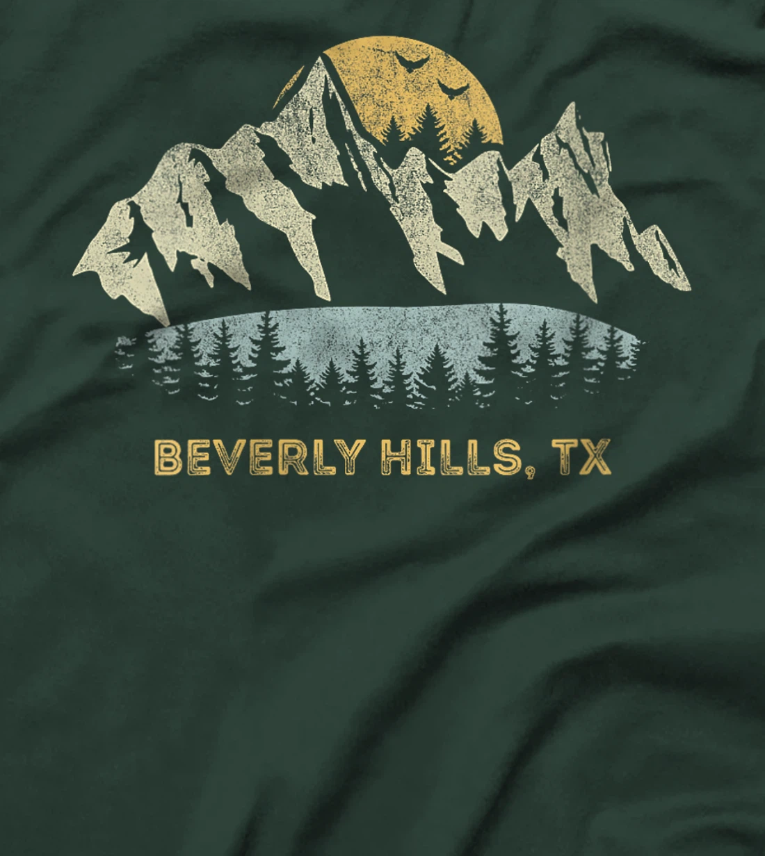 Womens Beverly Hills Texas Mountain Sunset Sunrise TX T-Shirt