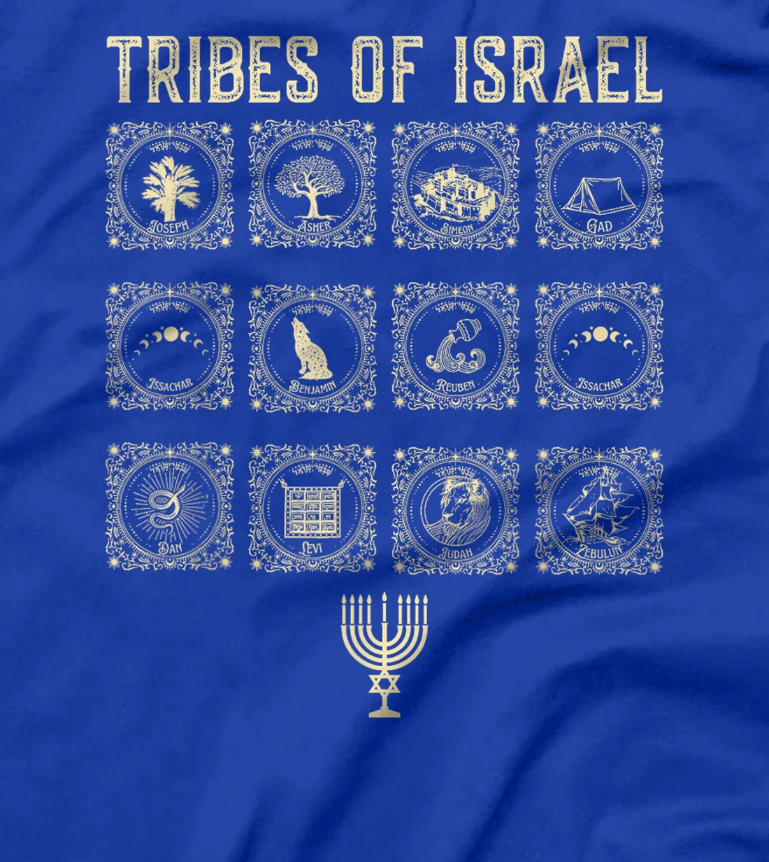 Twelve Tribes Of Israel Hebrew Israelite Judah Jerusalem T-Shirt