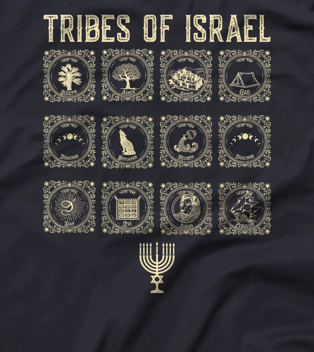 Twelve Tribes Of Israel Hebrew Israelite Judah Jerusalem T-Shirt