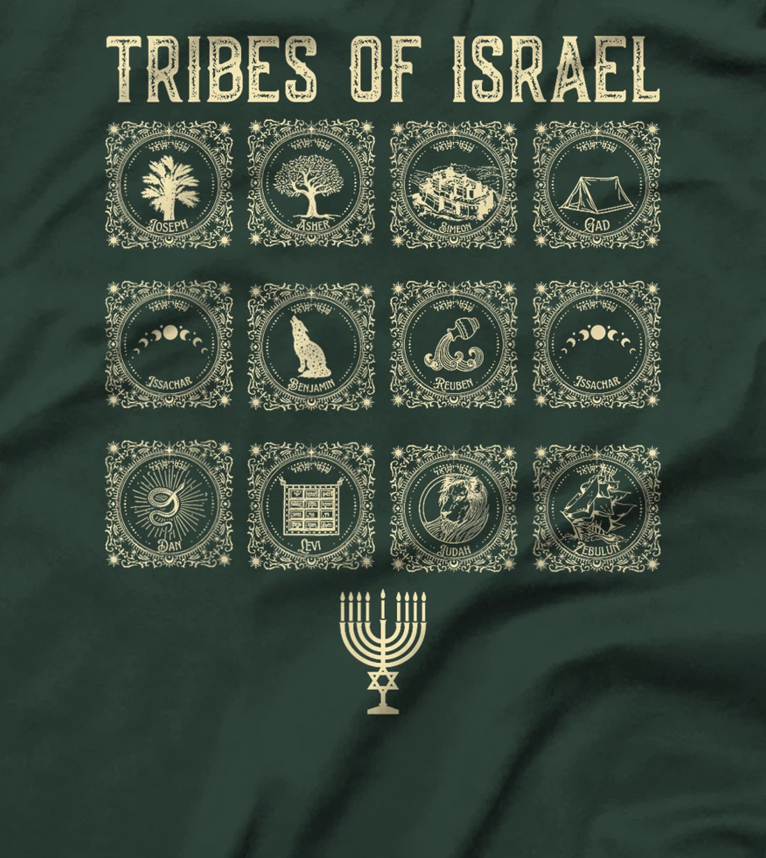 Twelve Tribes Of Israel Hebrew Israelite Judah Jerusalem T-Shirt